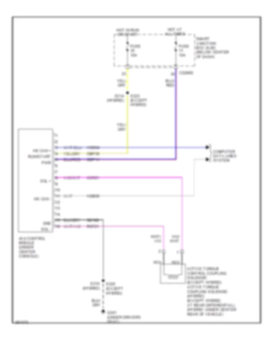 4WD Wiring Diagram for Ford Escape 2008