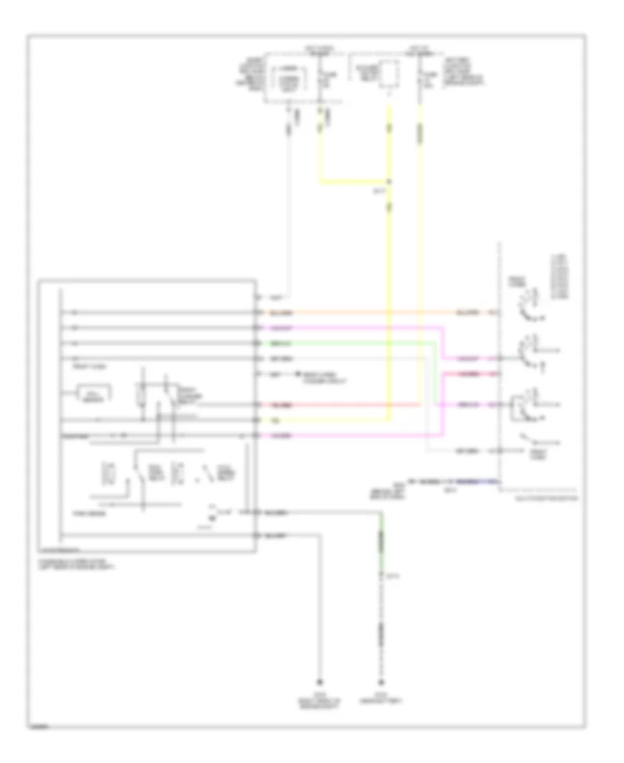 Front WiperWasher Wiring Diagram, Hybrid for Ford Escape 2008