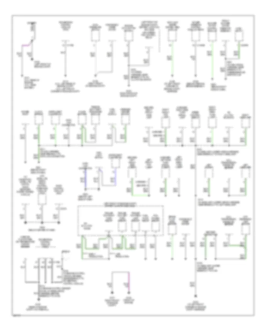 Ground Distribution Wiring Diagram Except Hybrid 1 of 3 for Ford Escape Hybrid 2008
