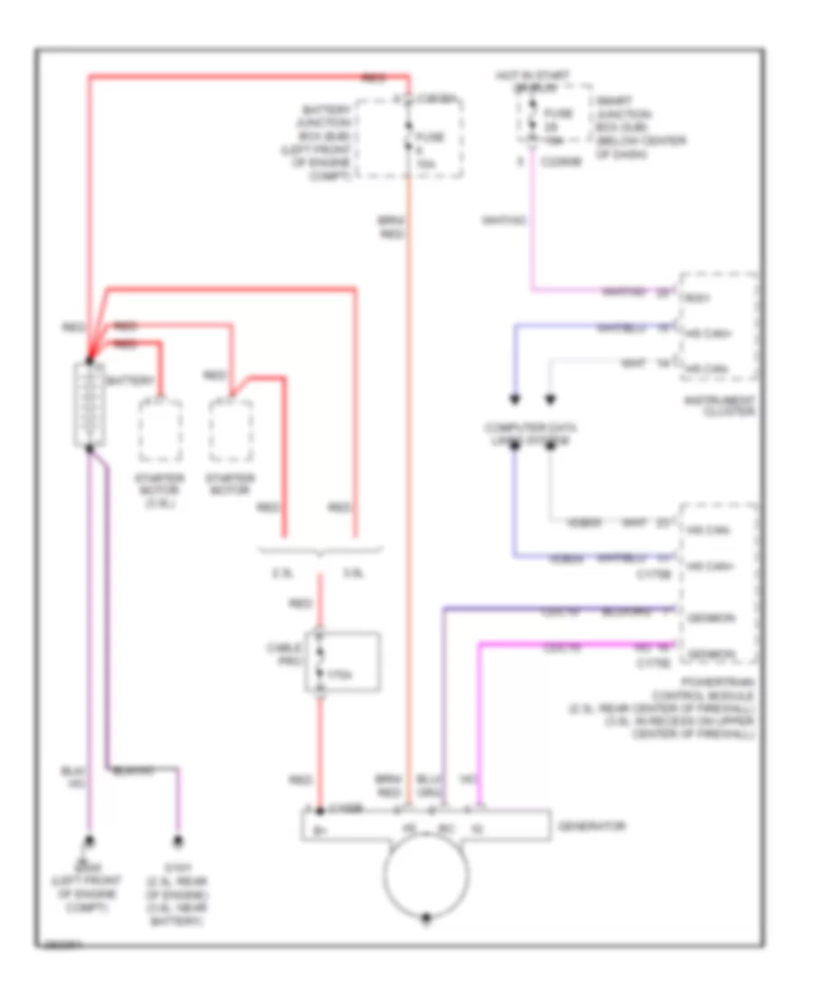 Charging Wiring Diagram Except Hybrid for Ford Escape Hybrid 2008