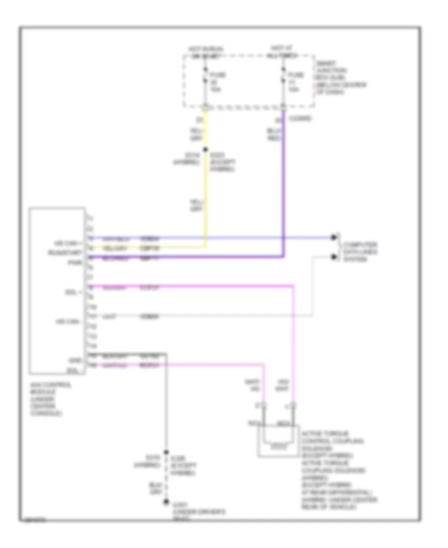 4WD Wiring Diagram for Ford Escape Hybrid 2008