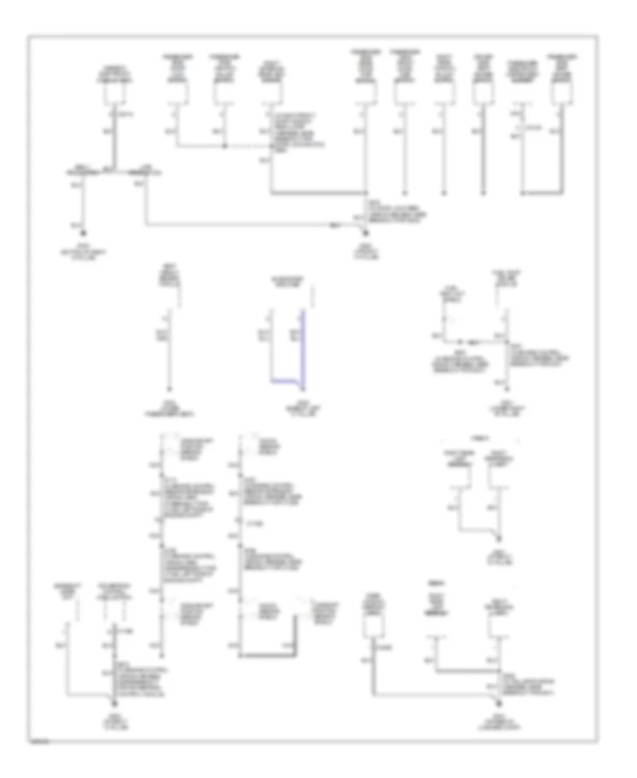 Ground Distribution Wiring Diagram (3 of 4) for Ford Focus ZX4 SE 2006