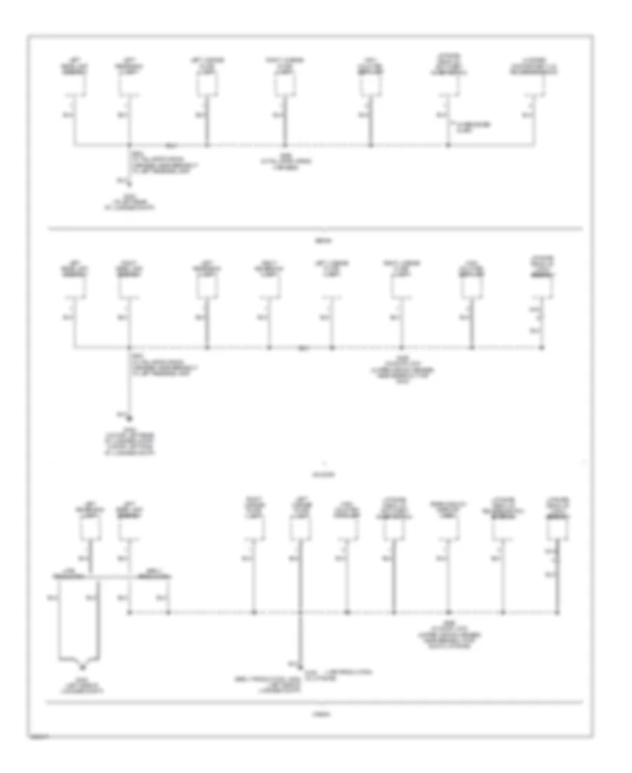 Ground Distribution Wiring Diagram (4 of 4) for Ford Focus ZX4 SE 2006
