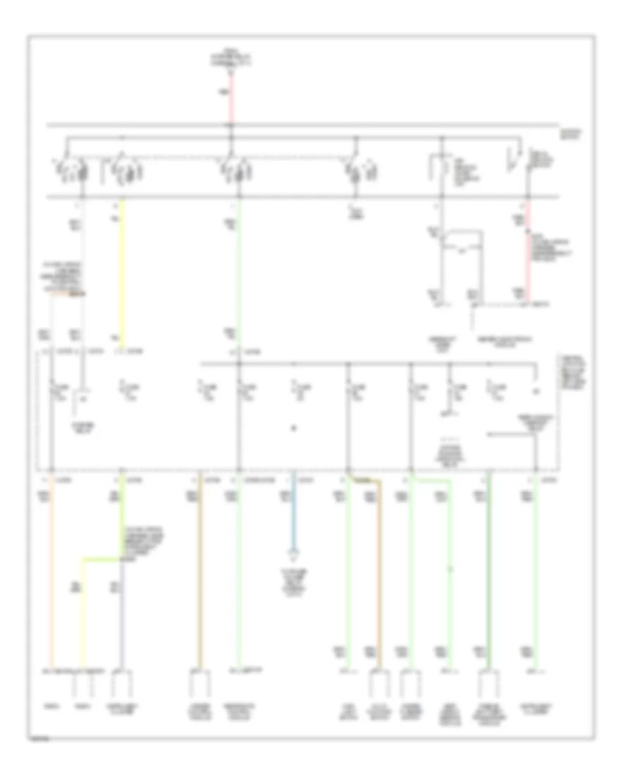 Power Distribution Wiring Diagram Late Production 2 of 4 for Ford Focus ZX4 SE 2006