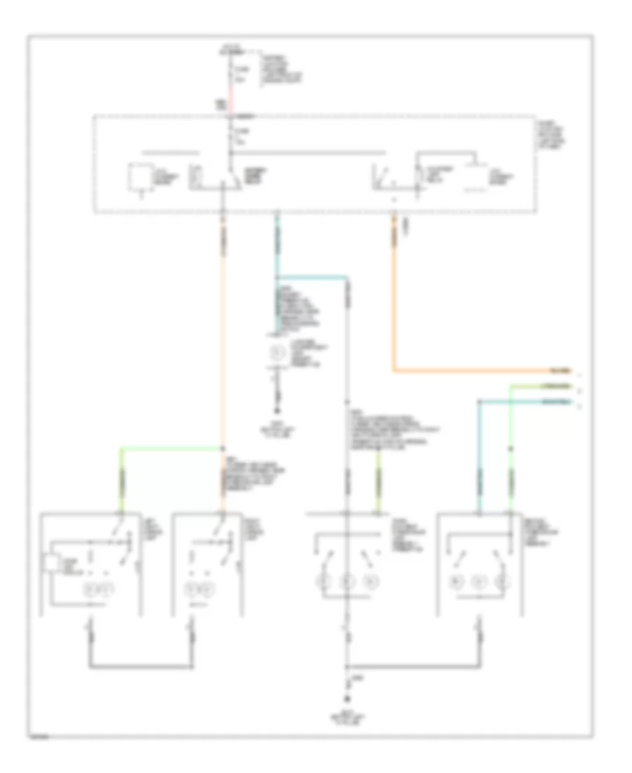 Courtesy Lamps Wiring Diagram 1 of 2 for Ford Five Hundred Limited 2007