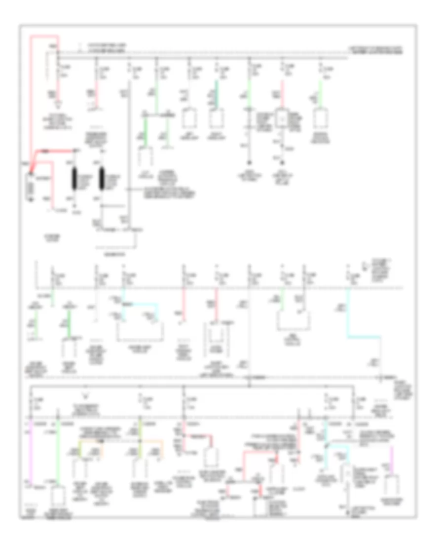 Power Distribution Wiring Diagram 1 of 3 for Ford Five Hundred Limited 2007