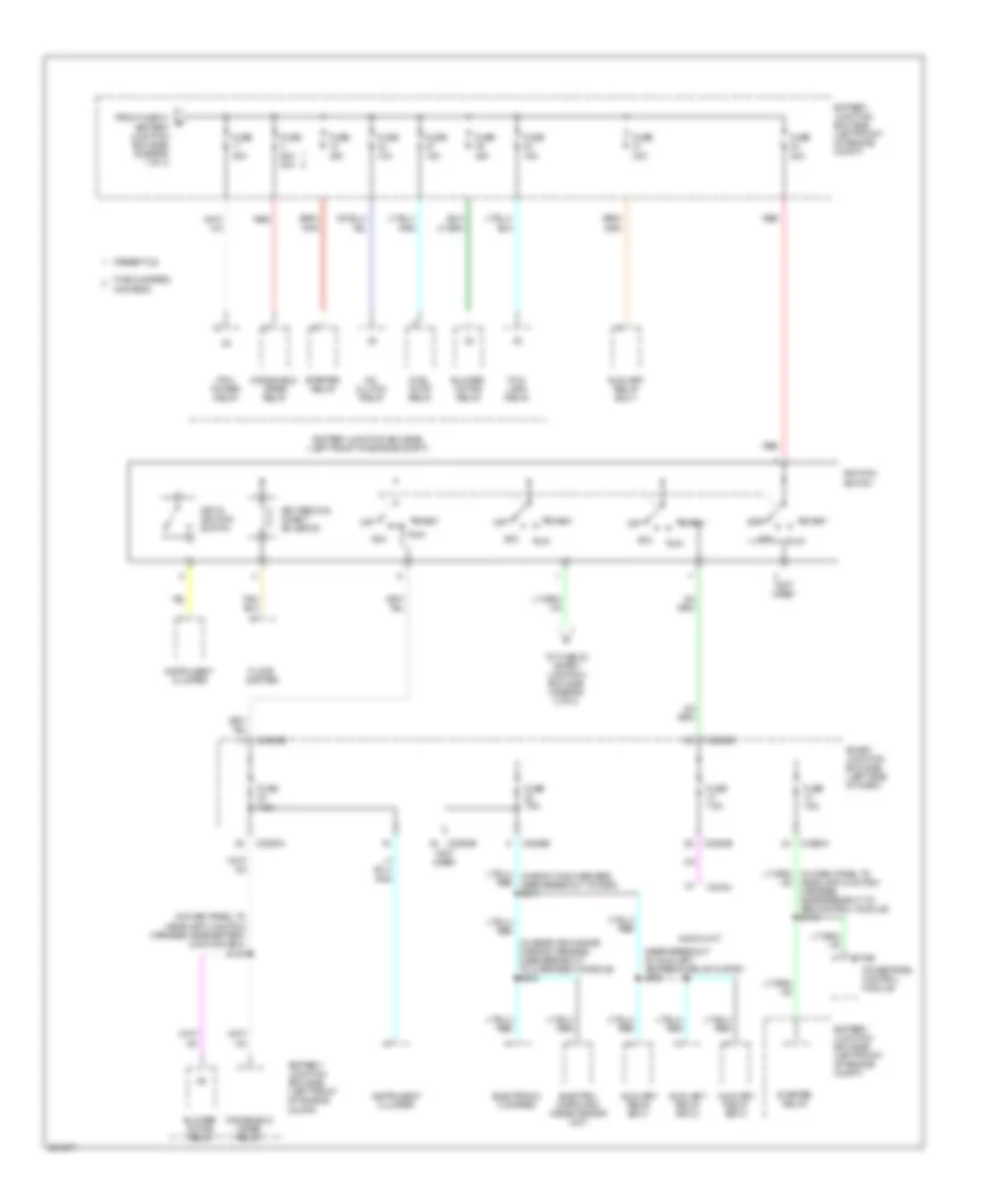 Power Distribution Wiring Diagram 2 of 3 for Ford Five Hundred Limited 2007