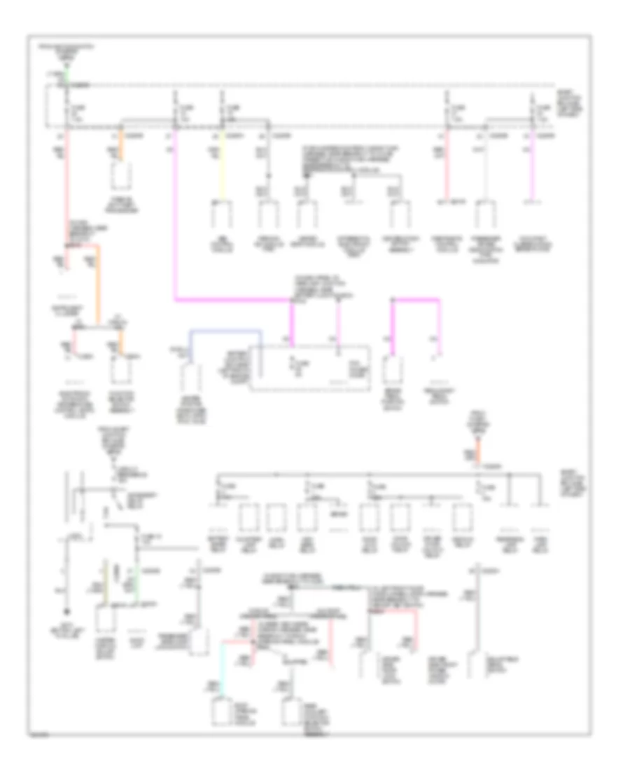 Power Distribution Wiring Diagram (3 of 3) for Ford Five Hundred Limited 2007