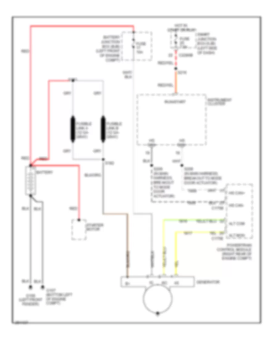 Charging Wiring Diagram for Ford Five Hundred Limited 2007