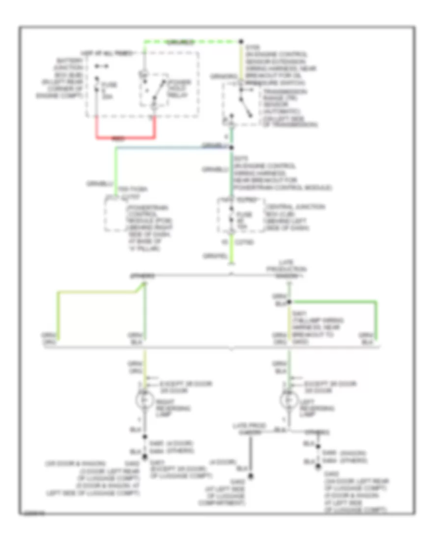 Back up Lamps Wiring Diagram A T for Ford Focus ZX4 SES 2006