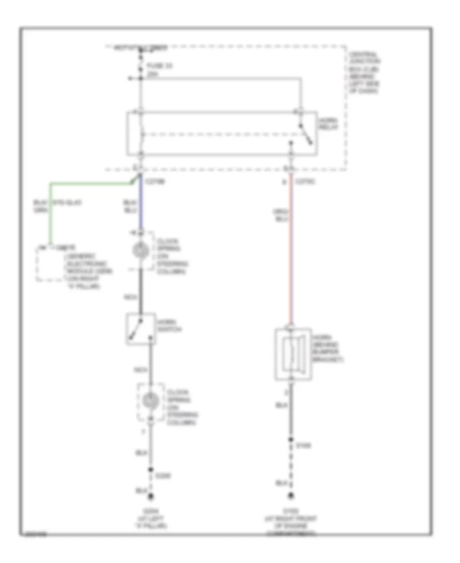 Horn Wiring Diagram for Ford Focus ZX4 SES 2006