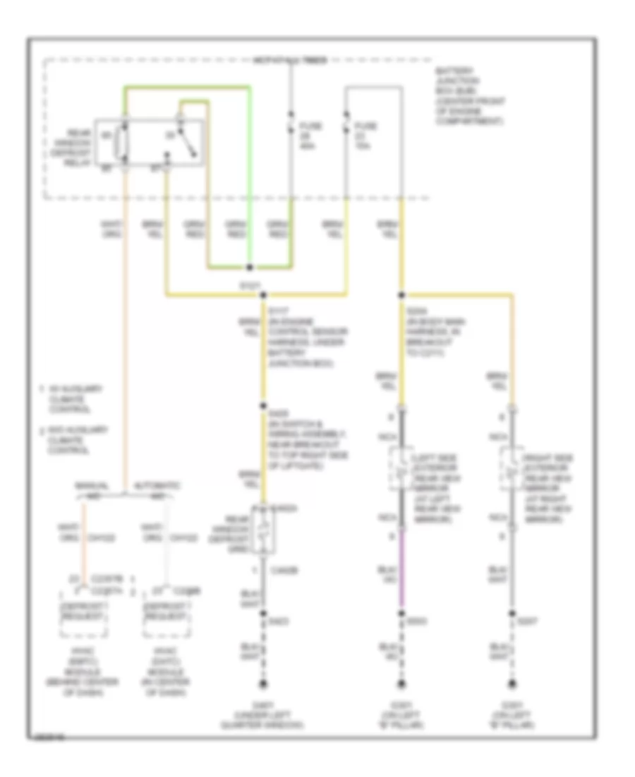 Defoggers Wiring Diagram for Ford Expedition EL 2008