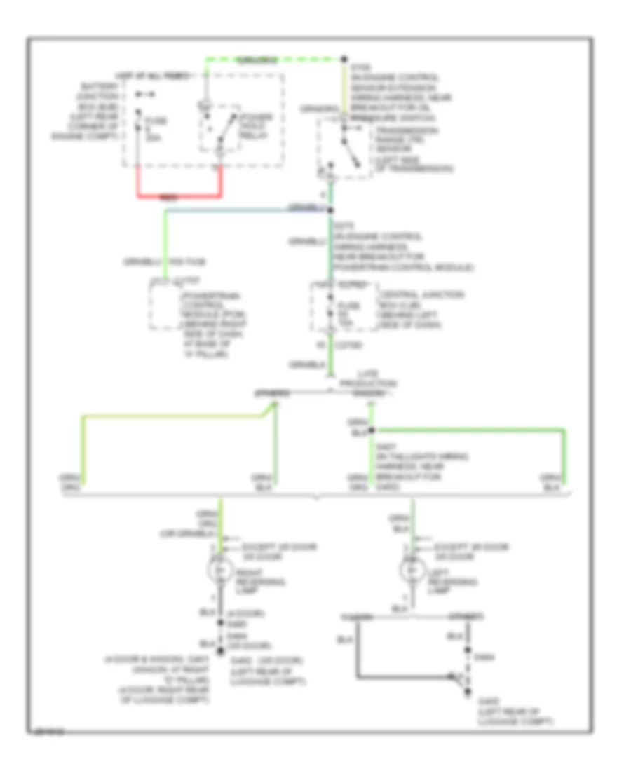 Back up Lamps Wiring Diagram A T for Ford Focus S 2007