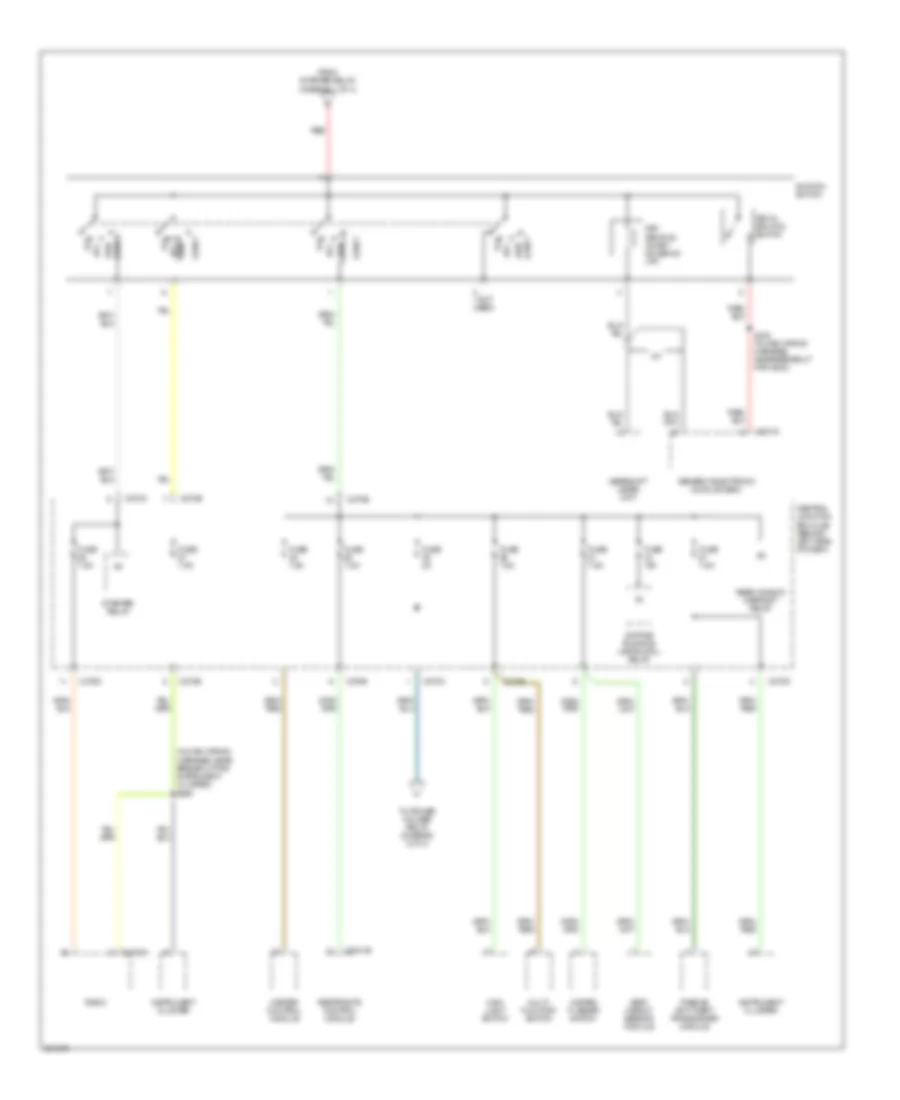 Power Distribution Wiring Diagram 2 of 4 for Ford Focus S 2007
