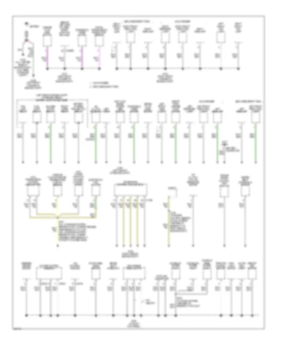 Ground Distribution Wiring Diagram 1 of 4 for Ford Explorer 2008