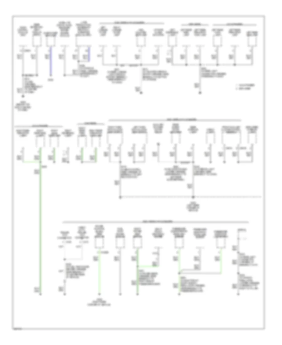 Ground Distribution Wiring Diagram 3 of 4 for Ford Explorer 2008