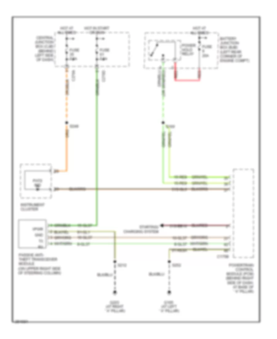 Passive Anti-theft Wiring Diagram for Ford Focus SE 2007