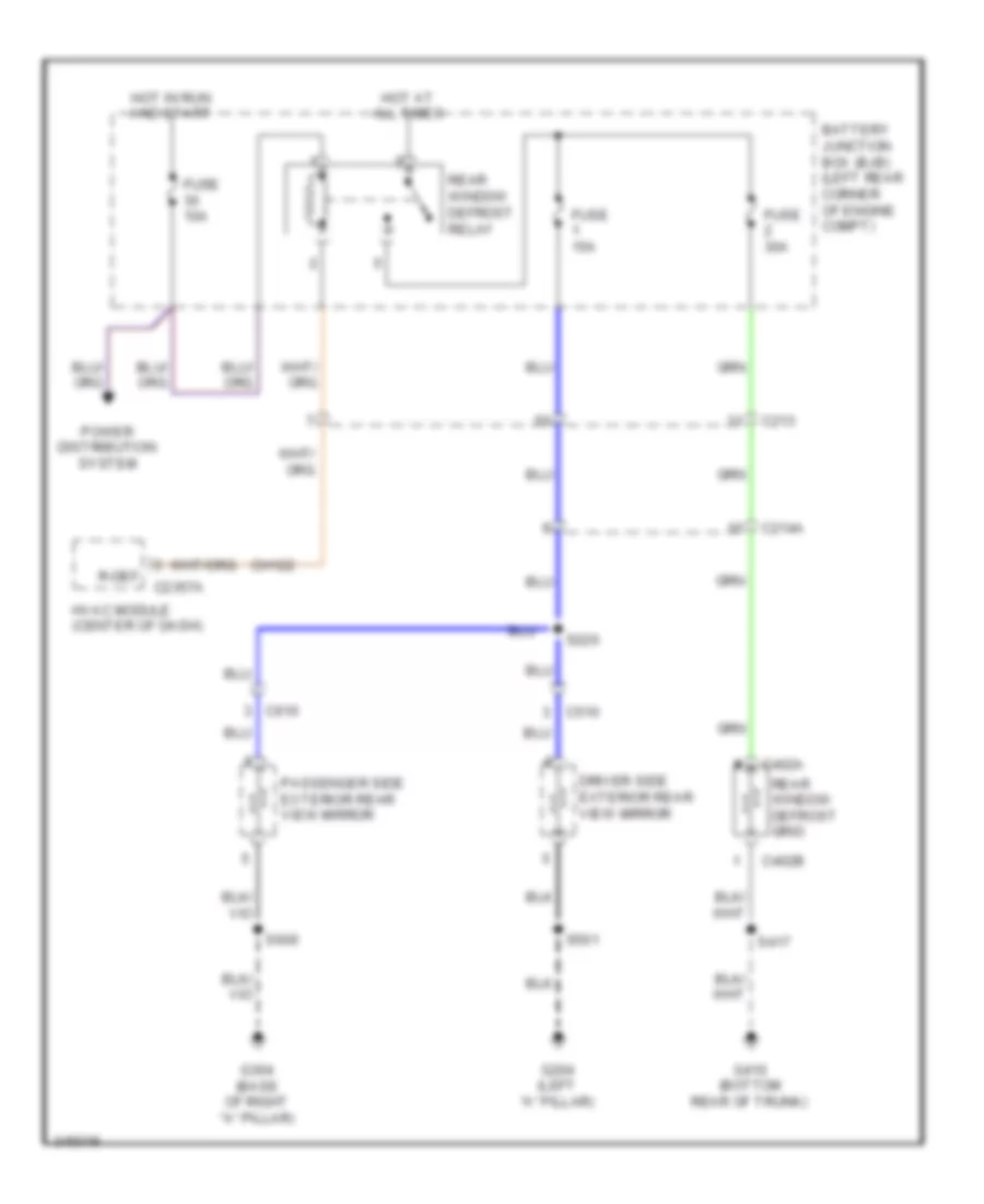 Defoggers Wiring Diagram for Ford Focus SE 2011