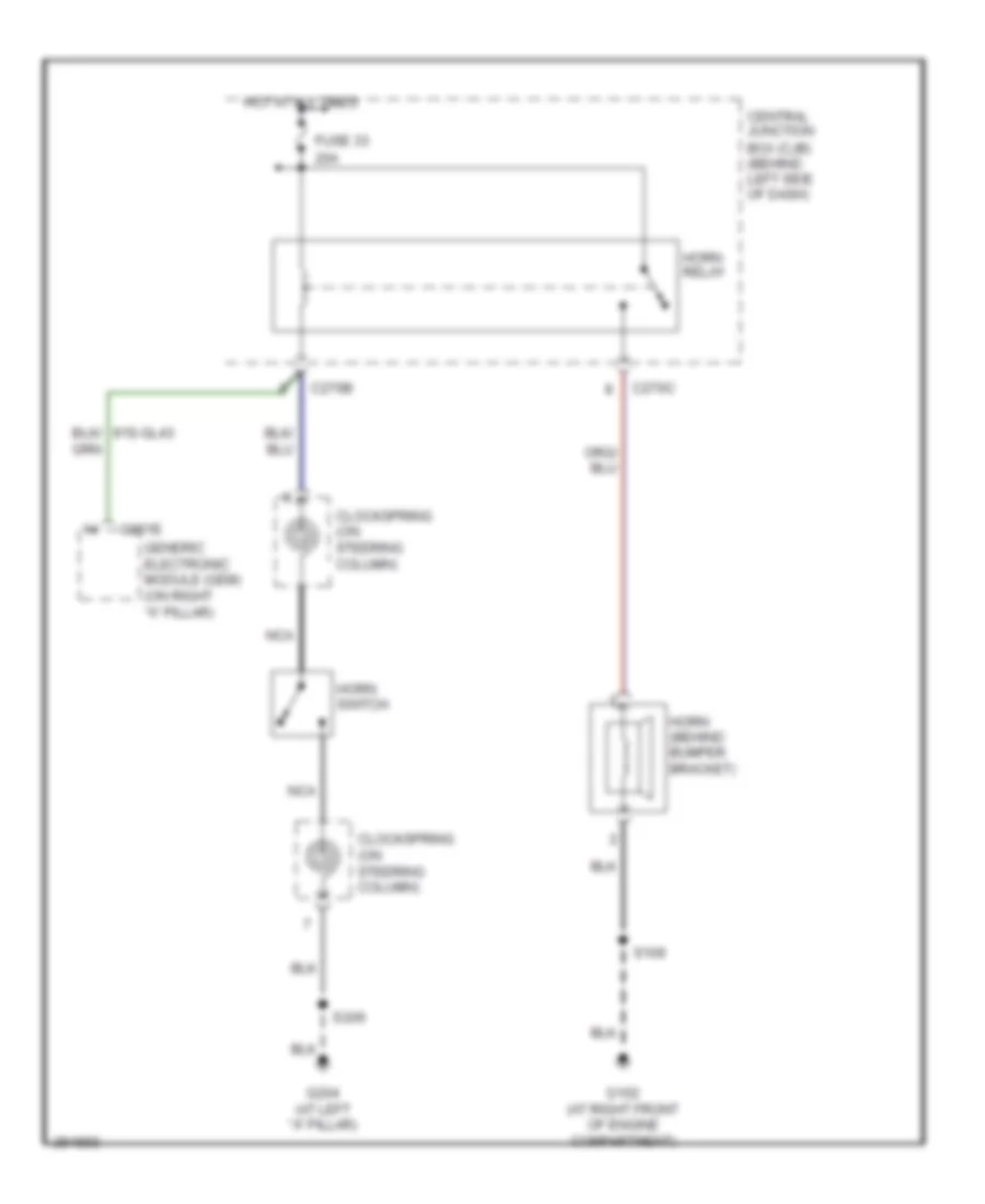 Horn Wiring Diagram for Ford Focus SES 2007