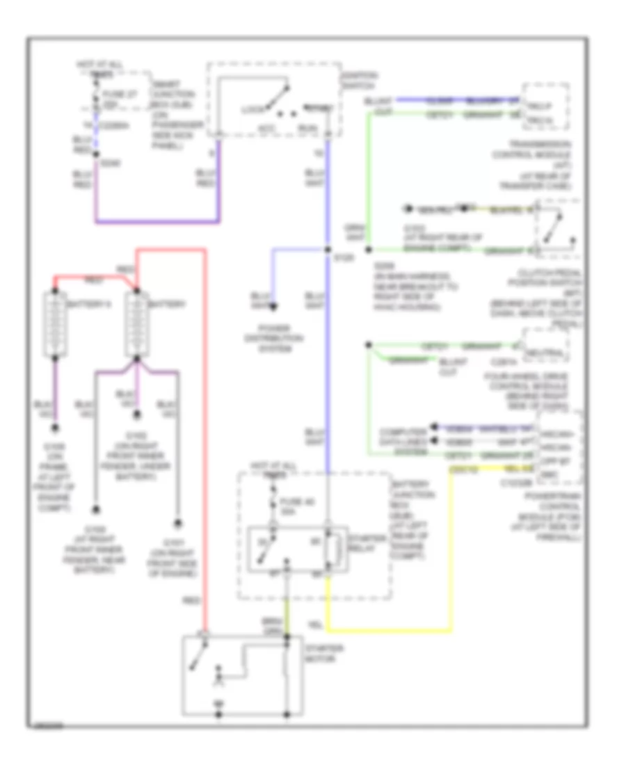 6.4L Diesel, Starting Wiring Diagram, Early Production for Ford F450 Super Duty 2008