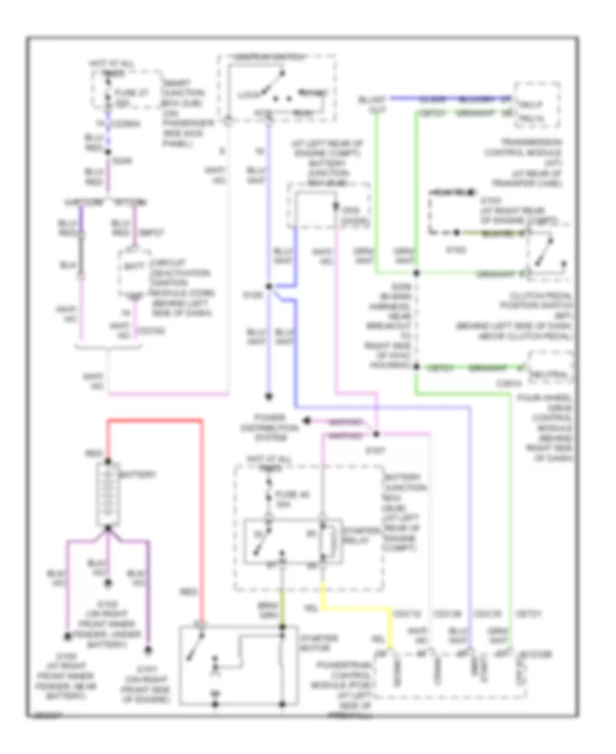 6 4L Diesel Starting Wiring Diagram Late Production for Ford F450 Super Duty 2008