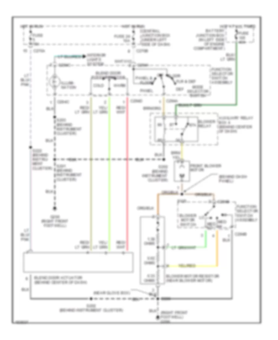 Heater Wiring Diagram for Ford Pickup F150 2002