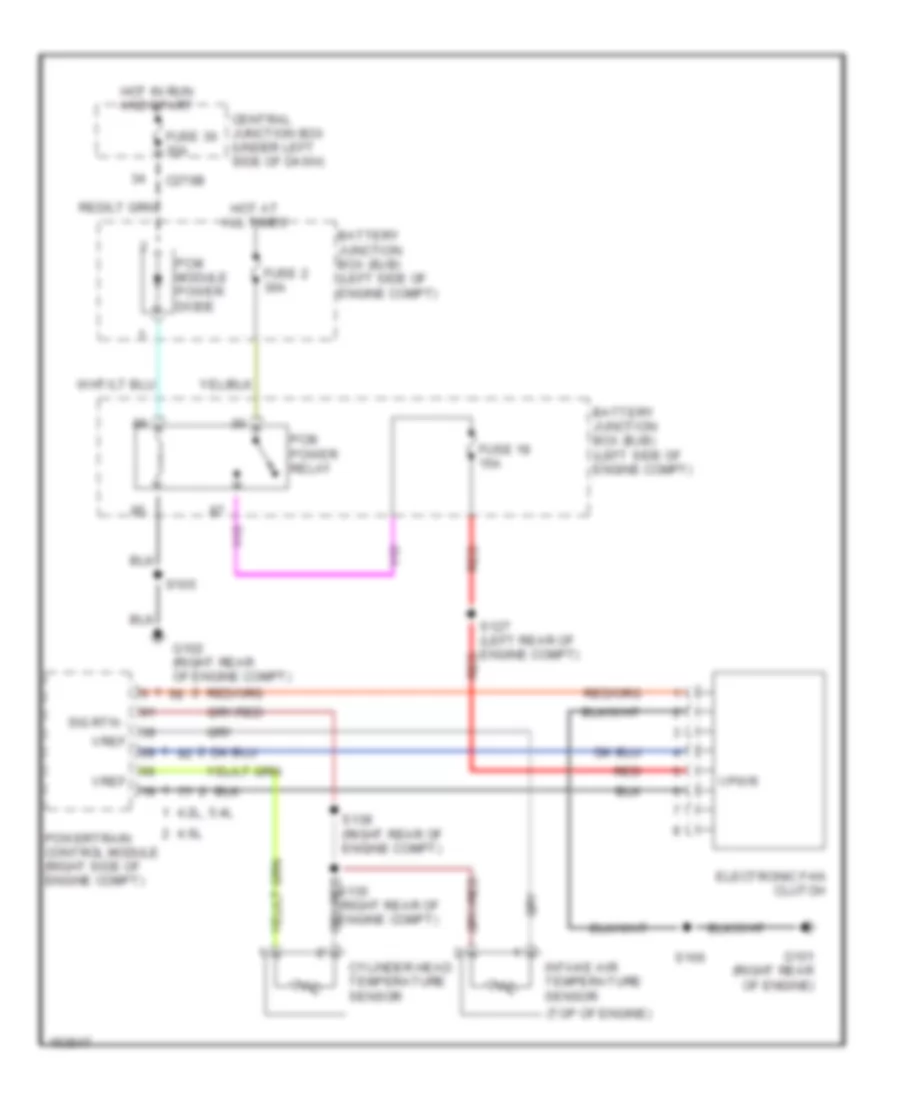 Cooling Fan Wiring Diagram for Ford Pickup F150 2002