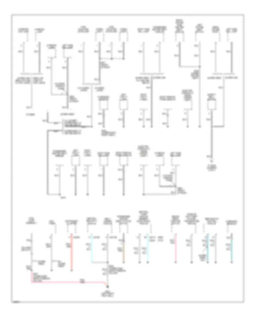 Ground Distribution Wiring Diagram 4 of 4 for Ford Pickup F150 2002
