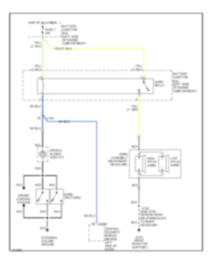 Horn Wiring Diagram for Ford Pickup F150 2002