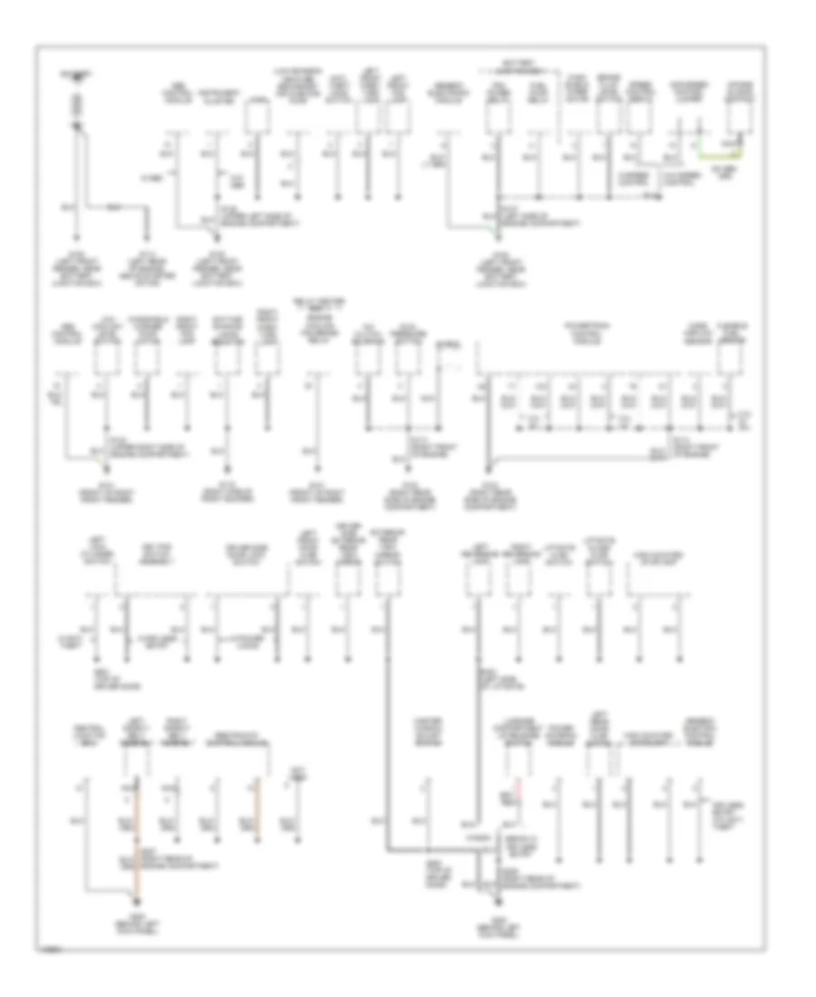 Ground Distribution Wiring Diagram 1 of 3 for Ford Taurus LX 2000