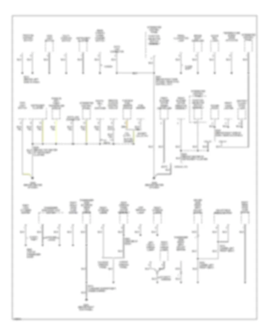 Ground Distribution Wiring Diagram 2 of 3 for Ford Taurus LX 2000