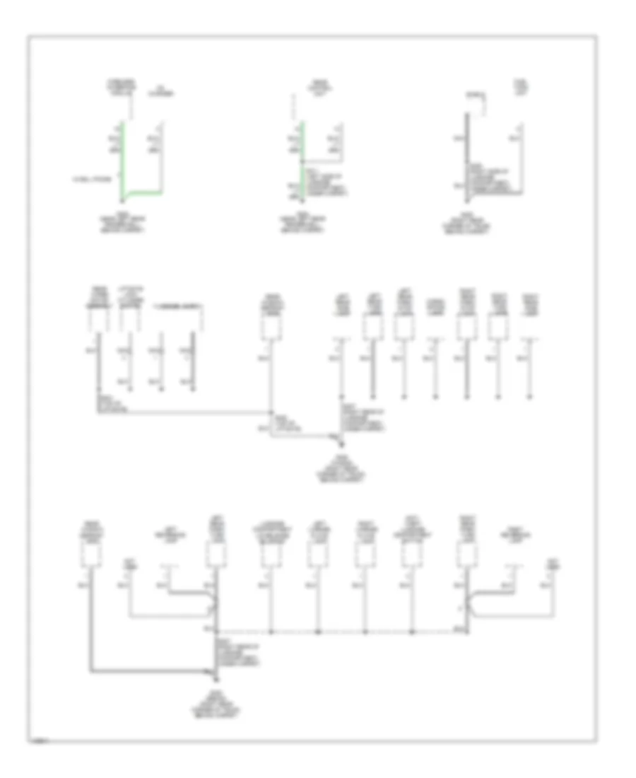 Ground Distribution Wiring Diagram 3 of 3 for Ford Taurus LX 2000