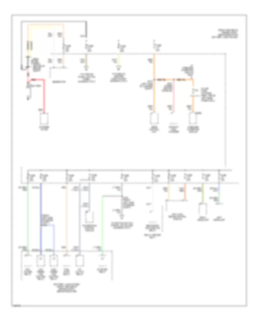 Power Distribution Wiring Diagram 1 of 3 for Ford Taurus LX 2000