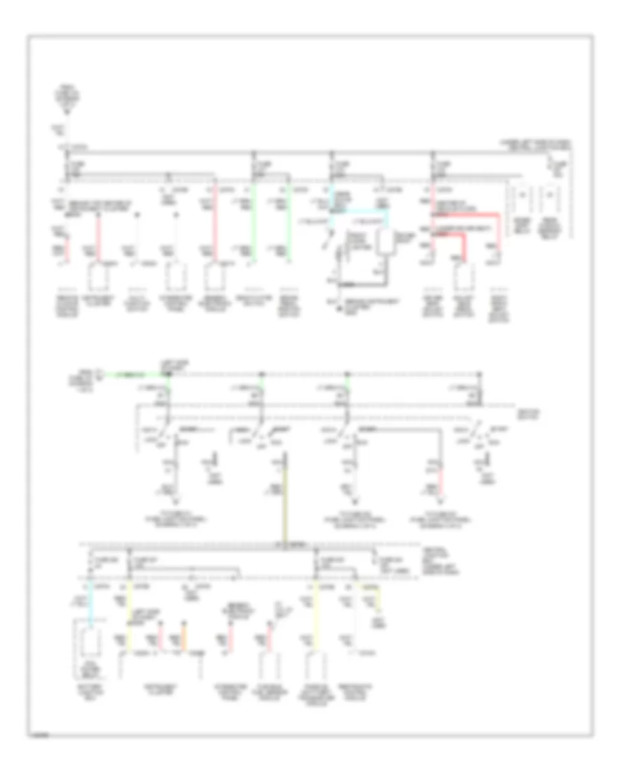 Power Distribution Wiring Diagram (2 of 3) for Ford Taurus LX 2000