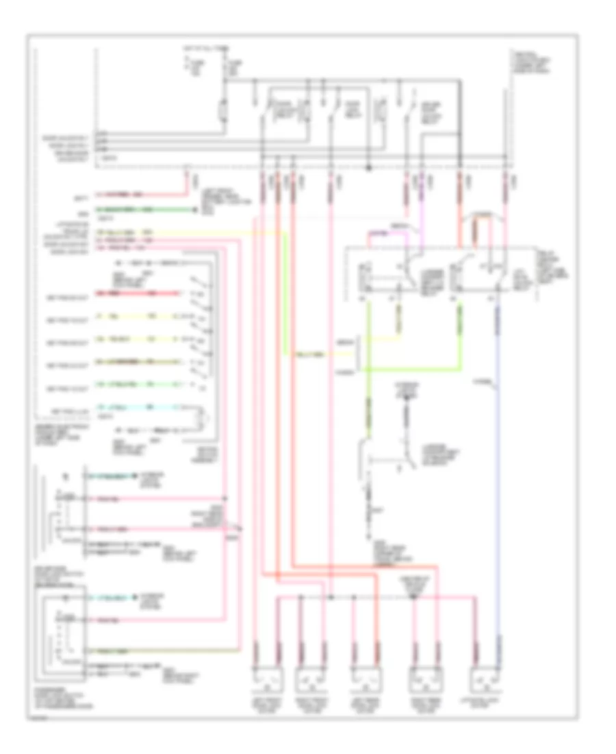 Power Door Lock Wiring Diagram with Keyless Entry for Ford Taurus LX 2000