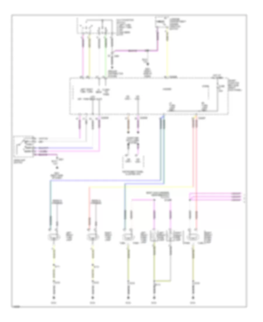 Exterior Lamps Wiring Diagram (1 of 3) for Ford Mustang 2014