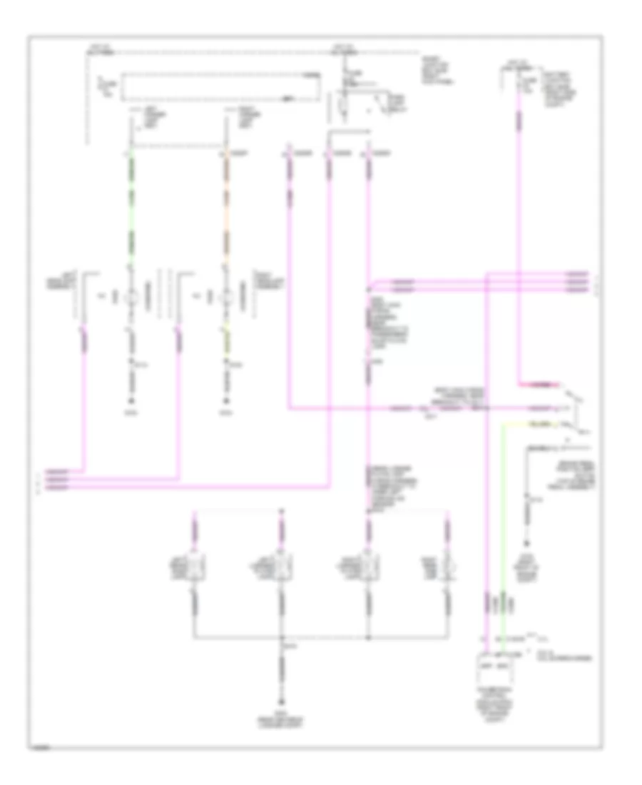 Exterior Lamps Wiring Diagram 2 of 3 for Ford Mustang 2014