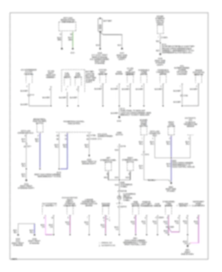 Ground Distribution Wiring Diagram 1 of 4 for Ford Mustang 2014