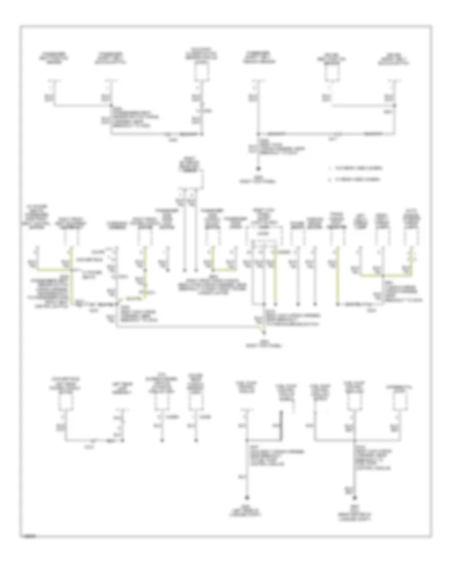 Ground Distribution Wiring Diagram 2 of 4 for Ford Mustang 2014