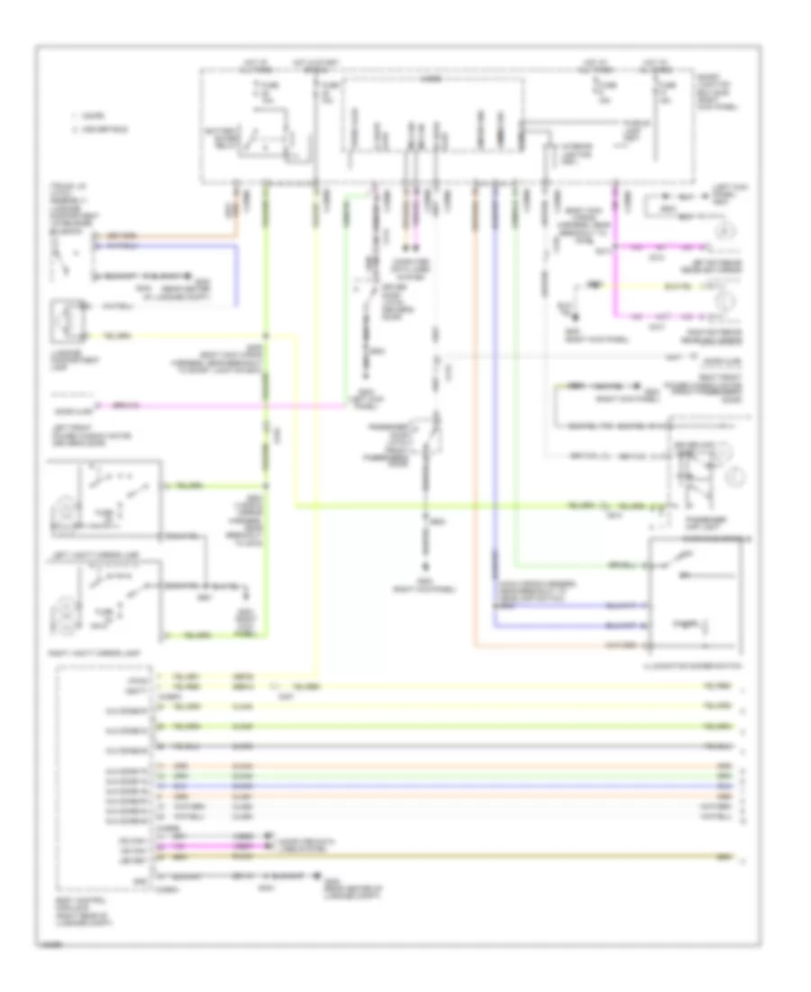 Courtesy Lamps Wiring Diagram 1 of 2 for Ford Mustang 2014