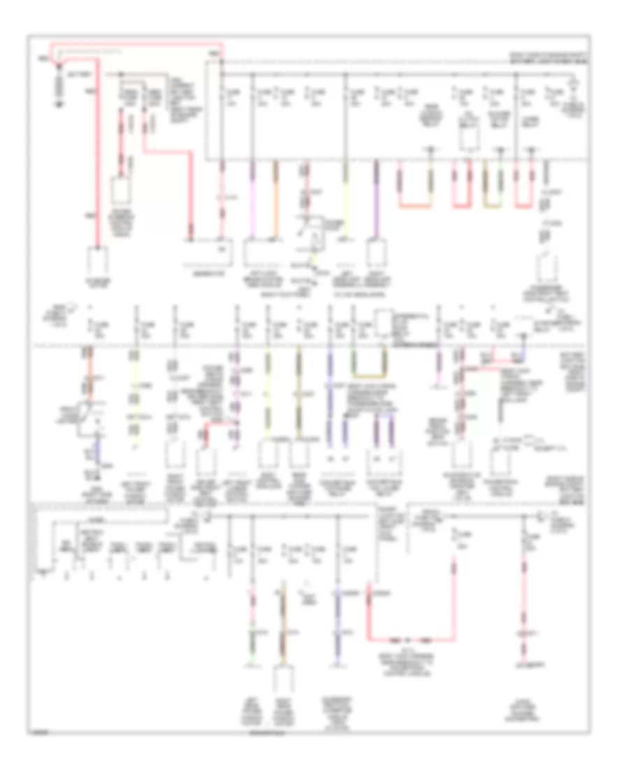 Power Distribution Wiring Diagram 1 of 5 for Ford Mustang 2014