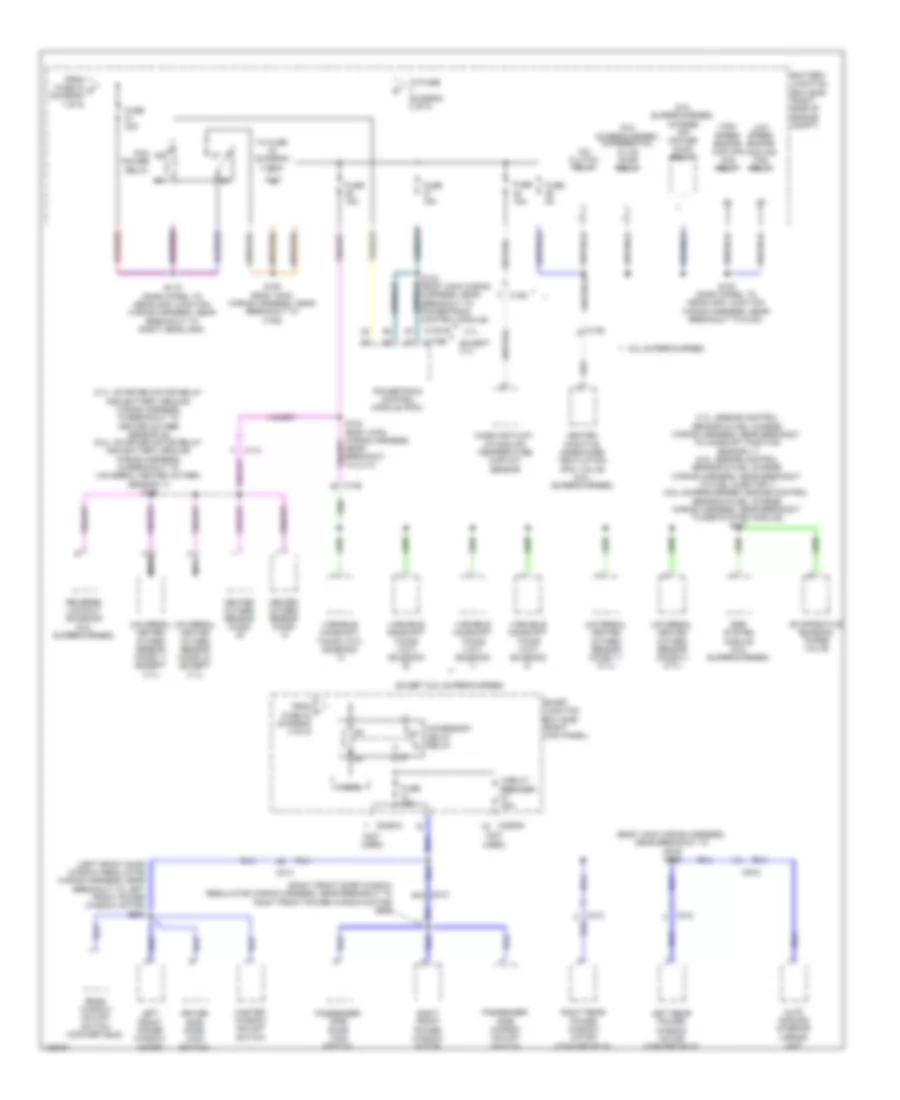 Power Distribution Wiring Diagram (2 of 5) for Ford Mustang 2014