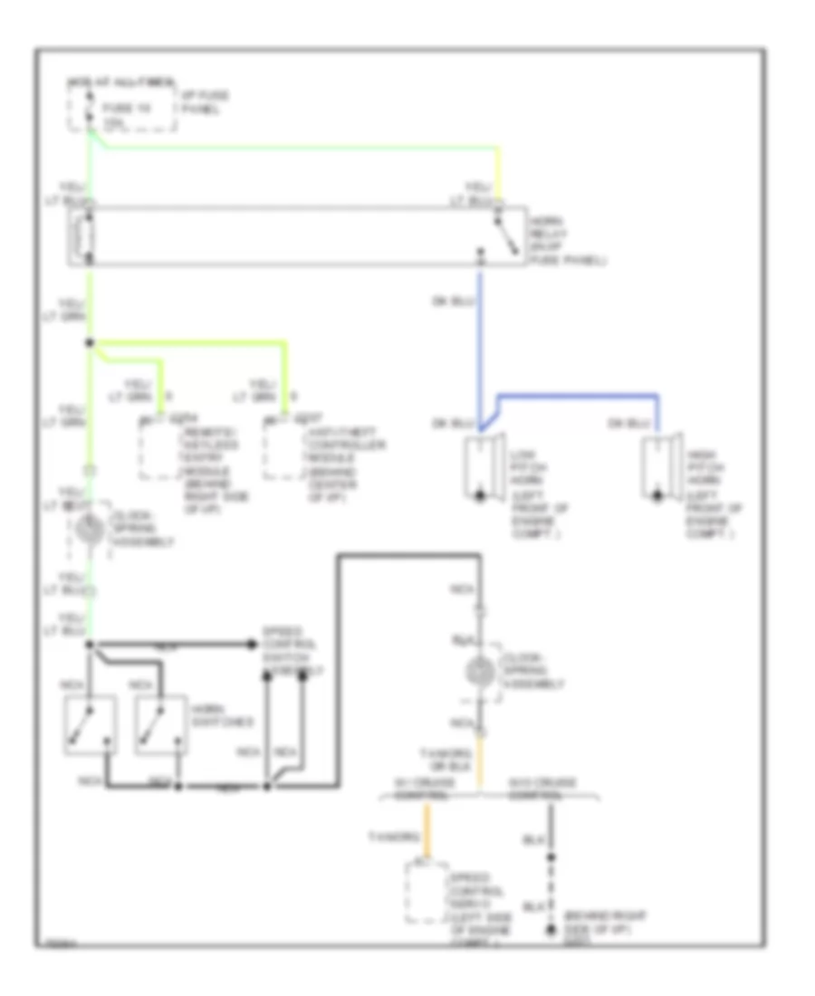 Horn Wiring Diagram for Ford Windstar LX 1996