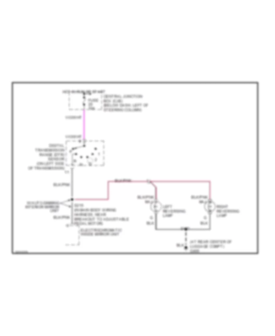 Back-up Lamps Wiring Diagram for Ford Crown Victoria Police Interceptor 2005