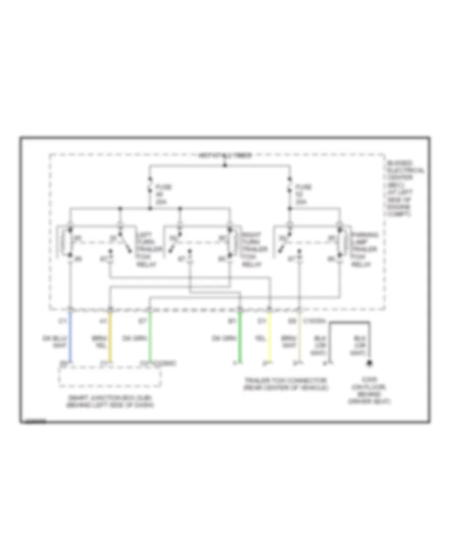 Trailer Tow Wiring Diagram for Ford Freestar 2007