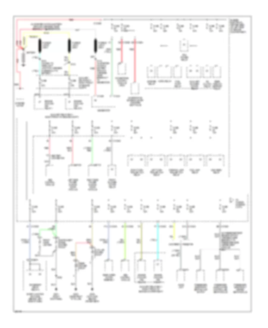 Power Distribution Wiring Diagram 1 of 3 for Ford Freestar 2007
