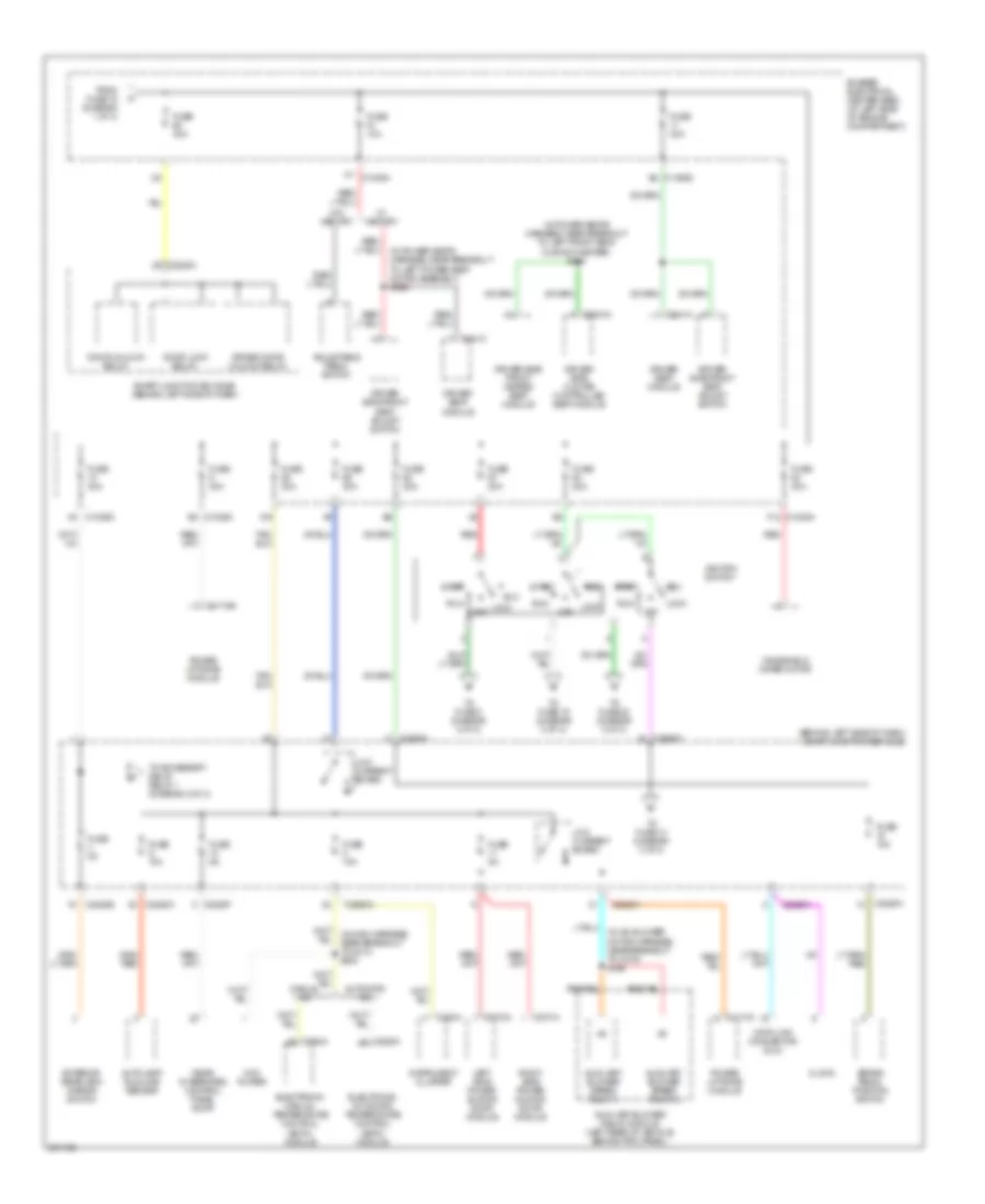 Power Distribution Wiring Diagram 2 of 3 for Ford Freestar 2007