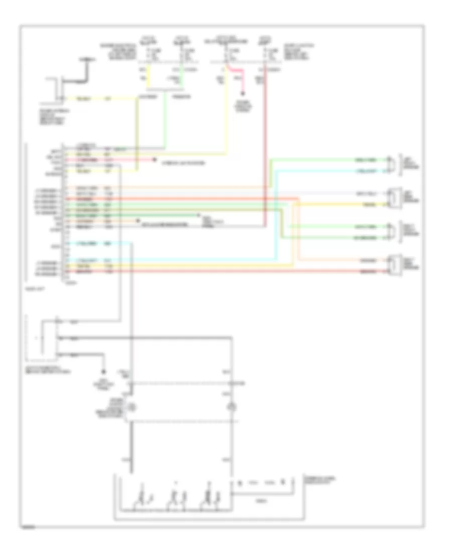Radio Wiring Diagram, without Rear Controls for Ford Freestar 2007
