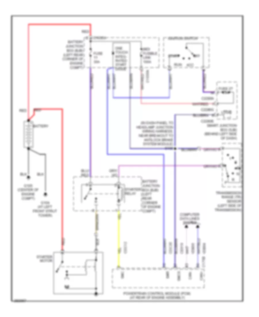 Starting Wiring Diagram, AT for Ford Focus S 2008