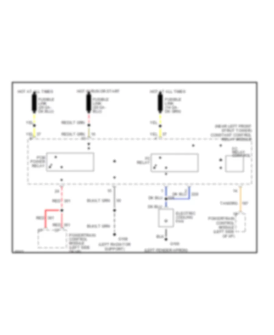 2 3L Cooling Fan Wiring Diagram for Ford Tempo LX 1992